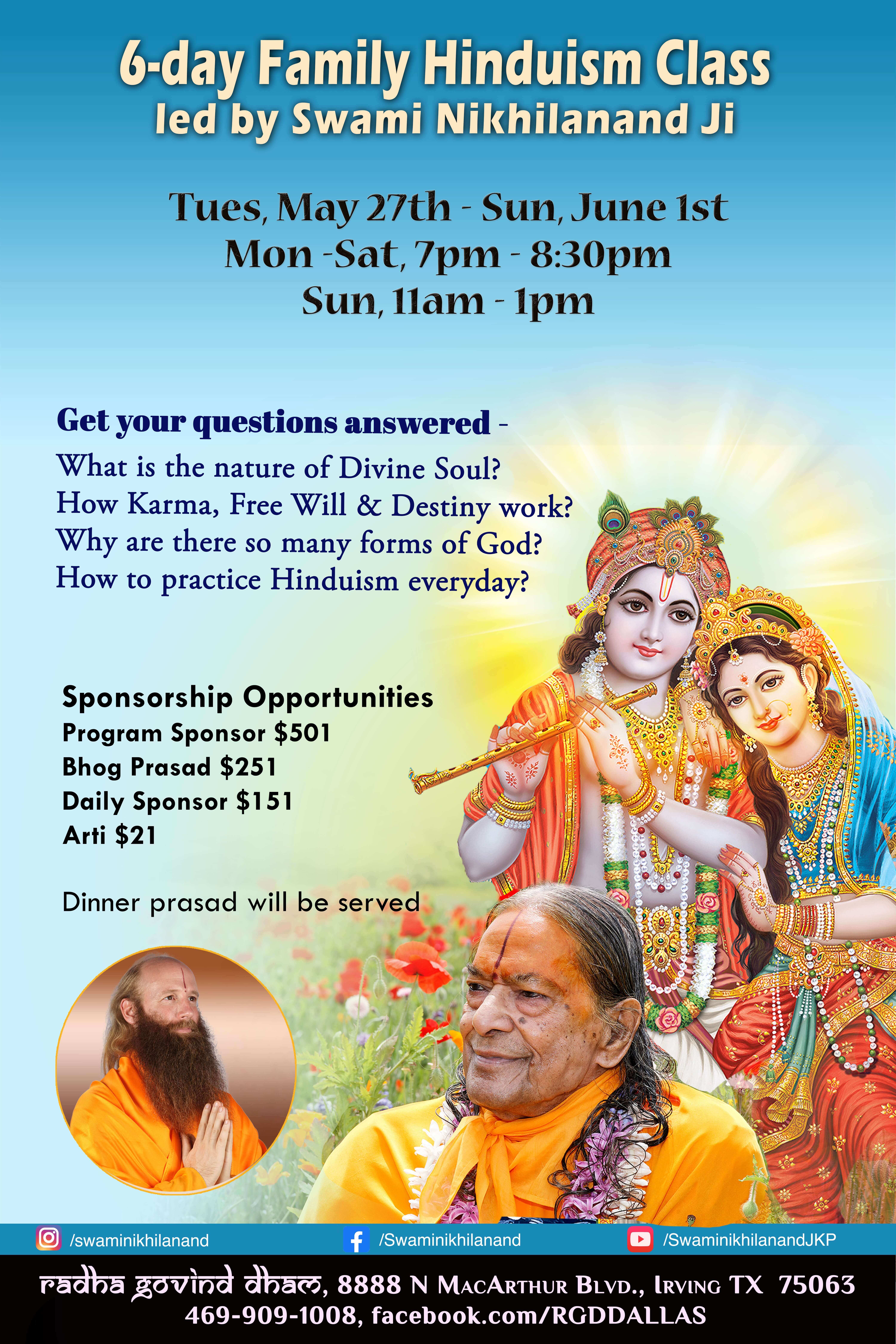 6-day Family Hinduism Class